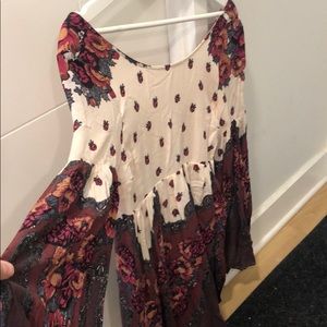 Free people low back dress with bell sleeves